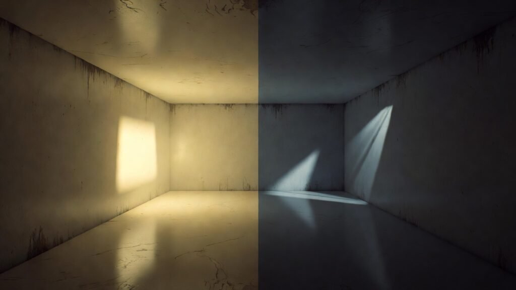 Lighting comparison scene